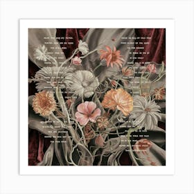 Flowers And Butterflies Art Print