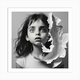 Girl With A Tear Art Print