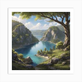 Lake In The Mountains Art Print