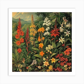 Garden Of Flowers Art 2 Art Print