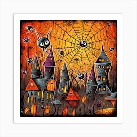 Halloween City Art Print