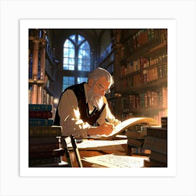 The Librarian 4 Art Print