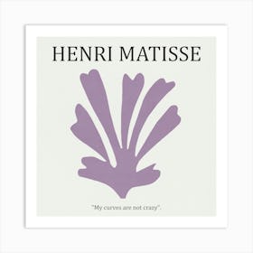 Purple Leaf 02- Henri Matisse Art Print