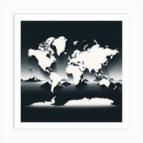 World Map 4 Art Print