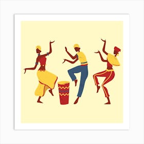 African Dancers Art Print