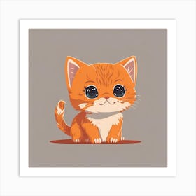 Orange Kitten Art Print