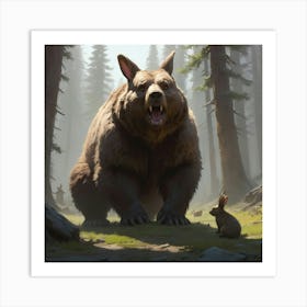 Bear In The Woods 4 Art Print