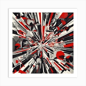 Red Burst Art Print