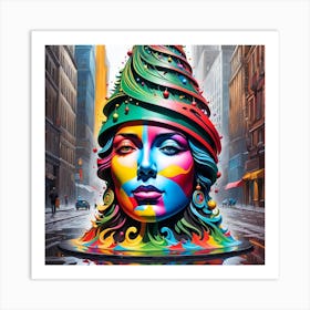 Colorful Head Art Print