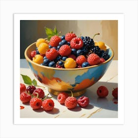 Bowl Of Berries Art Print