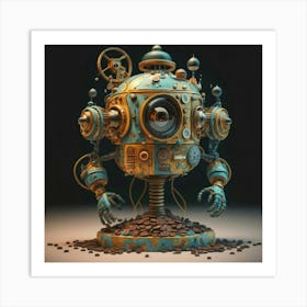 Steampunk Robot 1 Art Print