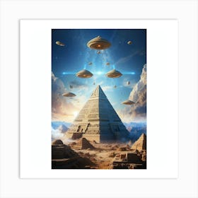 Pyramids And Aliens Art Print