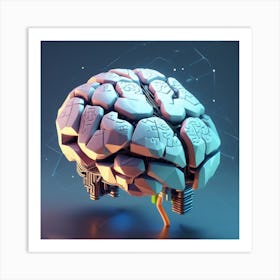 3d Brain 2 Art Print