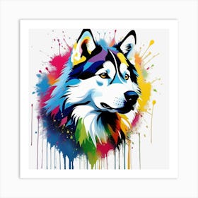 Husky Painting Art Print