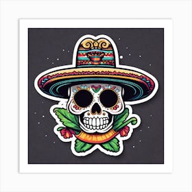 Day Of The Dead Skull 37 Art Print