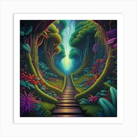 Psychedelic Forest 1 Art Print