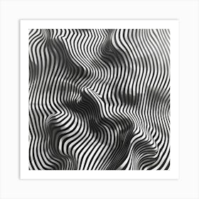 Abstract Wavy Lines 11 Art Print