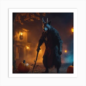 Mythical Dogman Art Print