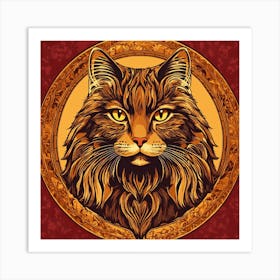 Coon Cat Art Print