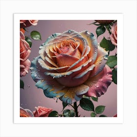 Watercolor Rose Art Print