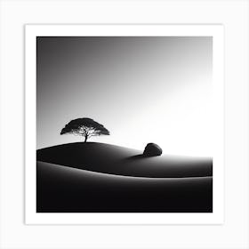 Lone Tree In The Desert 1 Art Print