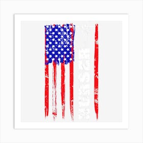 Limited Edition Patriotic Nurse 4th Of July American Flag Art Print