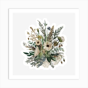 Wildflowers Bouquet Art Print