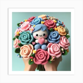 Amigurumi, Bouquet of roses 3 Art Print