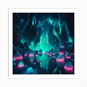 Caves In The Night Art Print