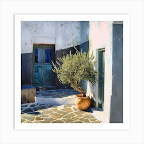 Olive Tree With A Door (II) Art Print