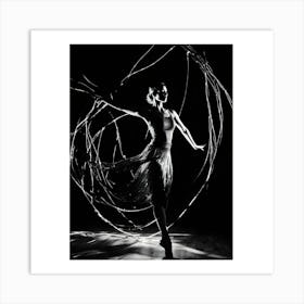 Dancer In Black And White Art Print