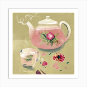 Herbal Tea Square Art Print