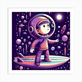 Space Boy Art Print