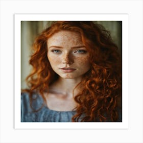 Freckled Girl Art Print