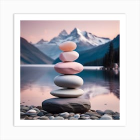 Balancing Stones Art Print