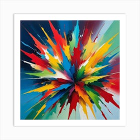 'Color Explosion' Paintings Art Print Art Print