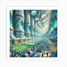 A Futuristic Sci Fi Depiction Of The Glacial Sanct Art Print