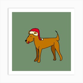 Christmas Dog Art Print