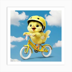 Leonardo Phoenix 09 A Playful Fluffy Yellow Chick With Bright 1 Art Print