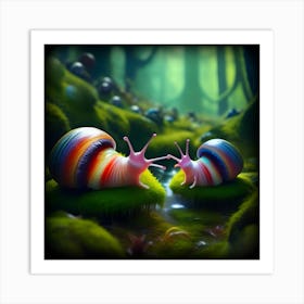 Alien Snails 12 Art Print