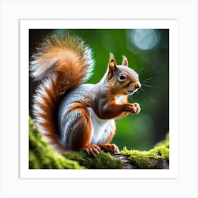 Squirrel In The Forest 269 Art Print