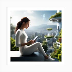 Futuristic Cityscape 212 Art Print