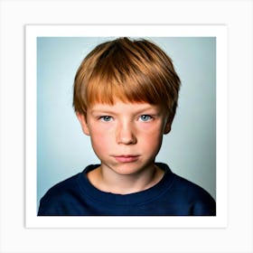 Firefly Adorable Strawberry Blond Boy With Freckles And Blue Eyes 79250 Art Print