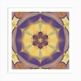 Purple Mystic Flower Square Art Print