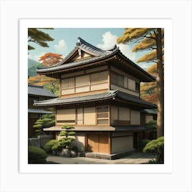 Japanese House Art Print 5 Art Print