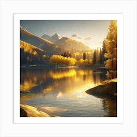 Autumn Lake 5 Art Print