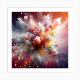 Abstract Explosion Of Colors Art Print