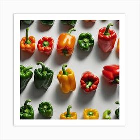 Colorful Peppers 5 Art Print