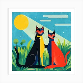 Cat Lovers Art Print