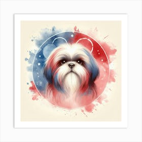 Watercolor Shih Tzu 2 Art Print